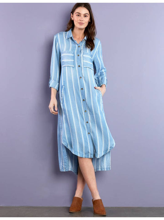 Flawless Shirtdress - Denim Stripe