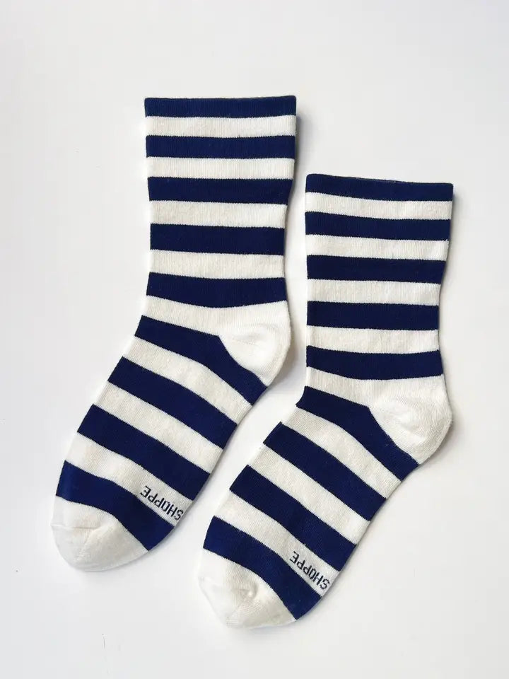 Wide Wally Socks - Navy