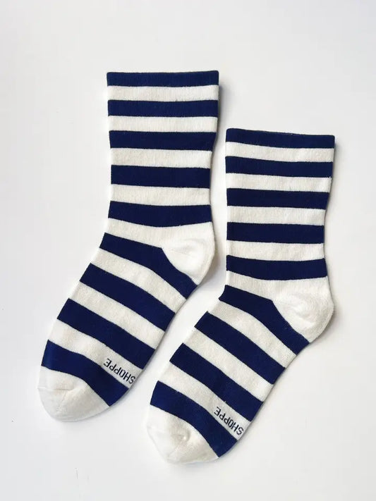Wide Wally Socks - Navy