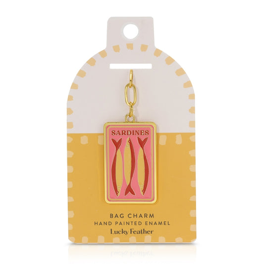 Enamel Bag Charm - Sardines