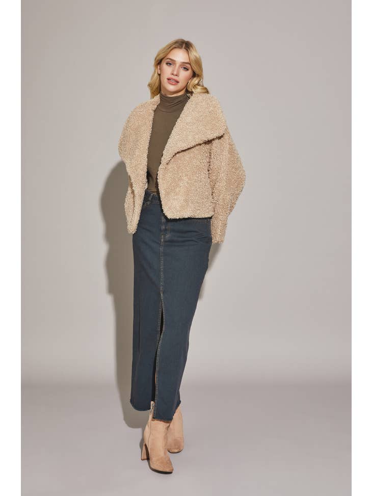 Faux-Fur Jacket - Taupe