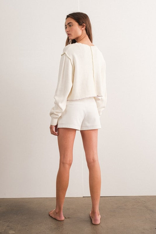 Cropped Sweater - Ivory