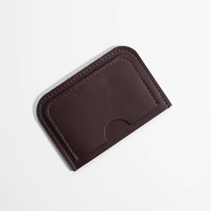 Leather Card Case - Carob
