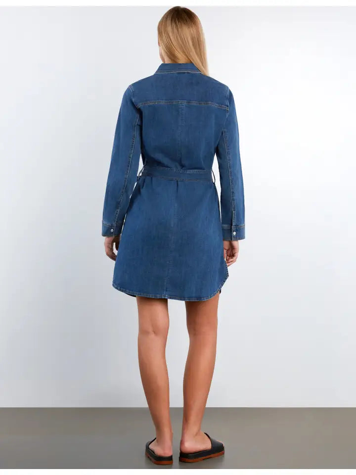 Marie Denim Shirtdress - Marie Blue