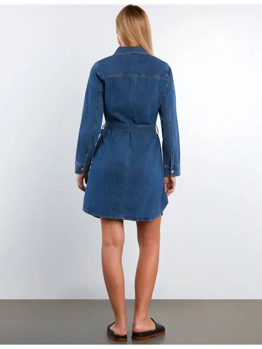 Marie Denim Shirtdress - Marie Blue