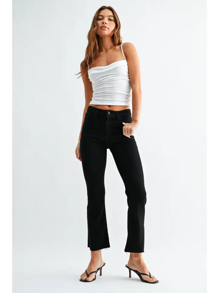 The Cropped Demi Flare - Black