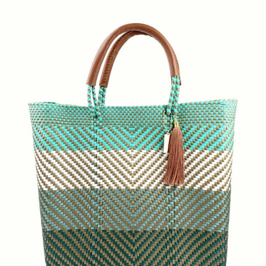 Hannah Resort Tote Bag - Olive Stripe