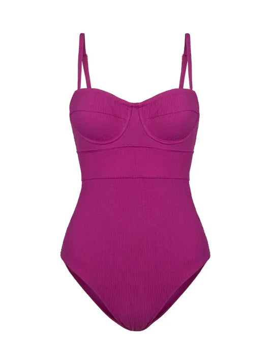 Anabel One Piece - Plum Texture