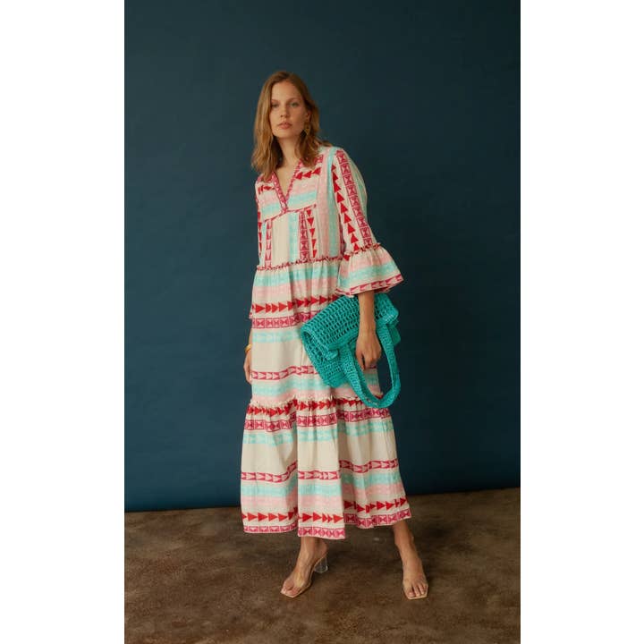 Catalina Maxi Dress - Turquoise Multi