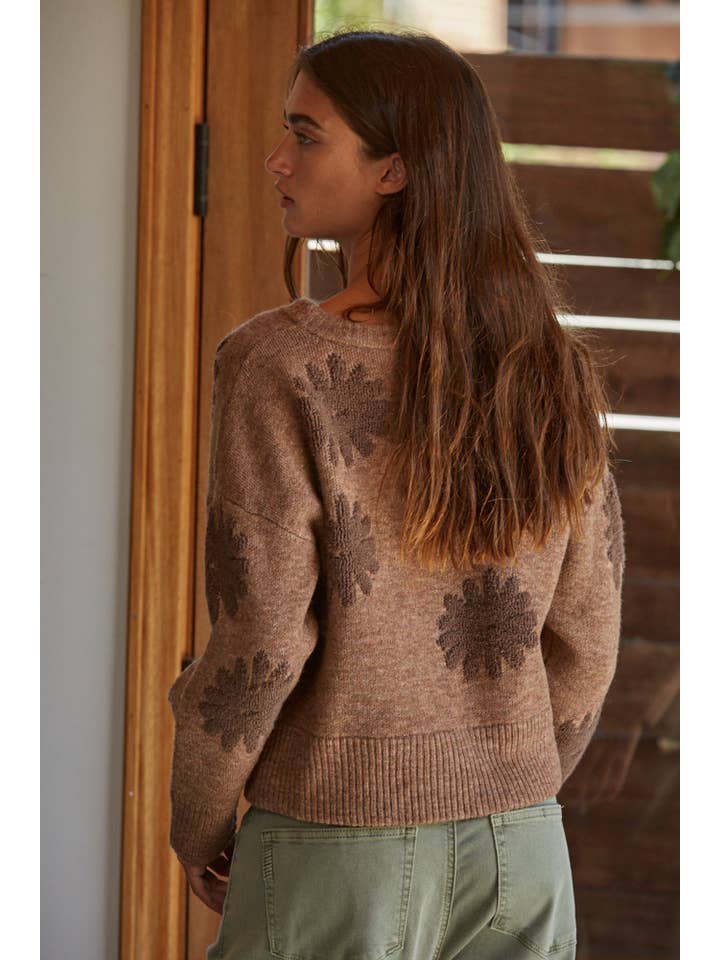 The Paislee Pullover - Brown