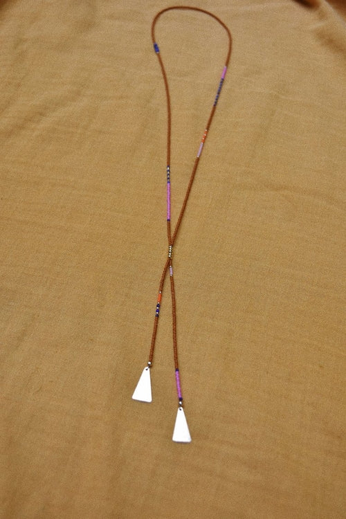 Beaded Bolo - Sienna and Lapis Lazuli