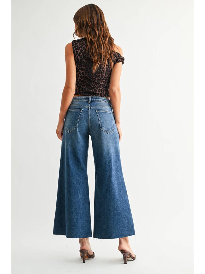 Wide Leg Flare Crop - Medium