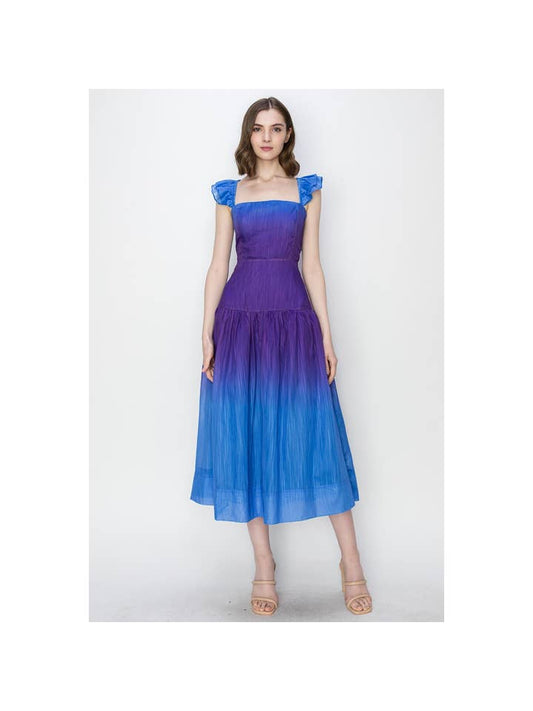 Ombre Midi Dress - Purple