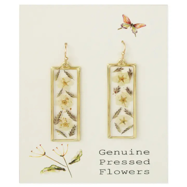 Dried Floral Earrings - Prairie Florals