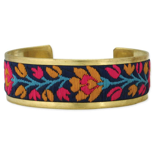 Embroidered Cuff - Retro Stitches