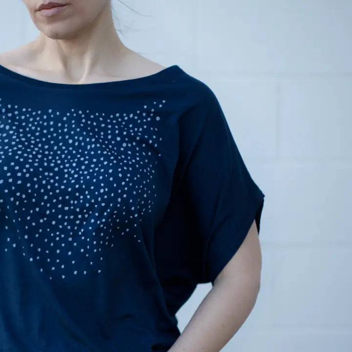 Meteor Shower Dolman Sleeve Tee - Blue