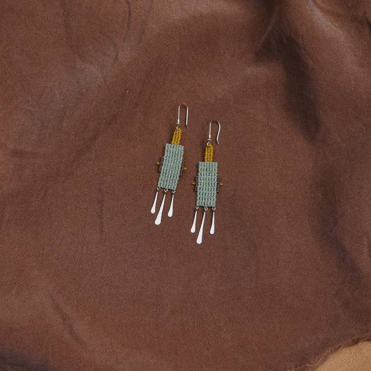 Deco Earrings - Sage