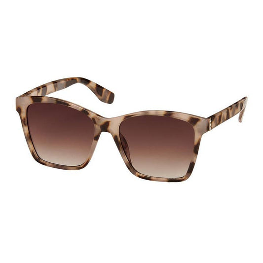 Cat Eye Rhinestone Sunglasses - Milky Tortoise