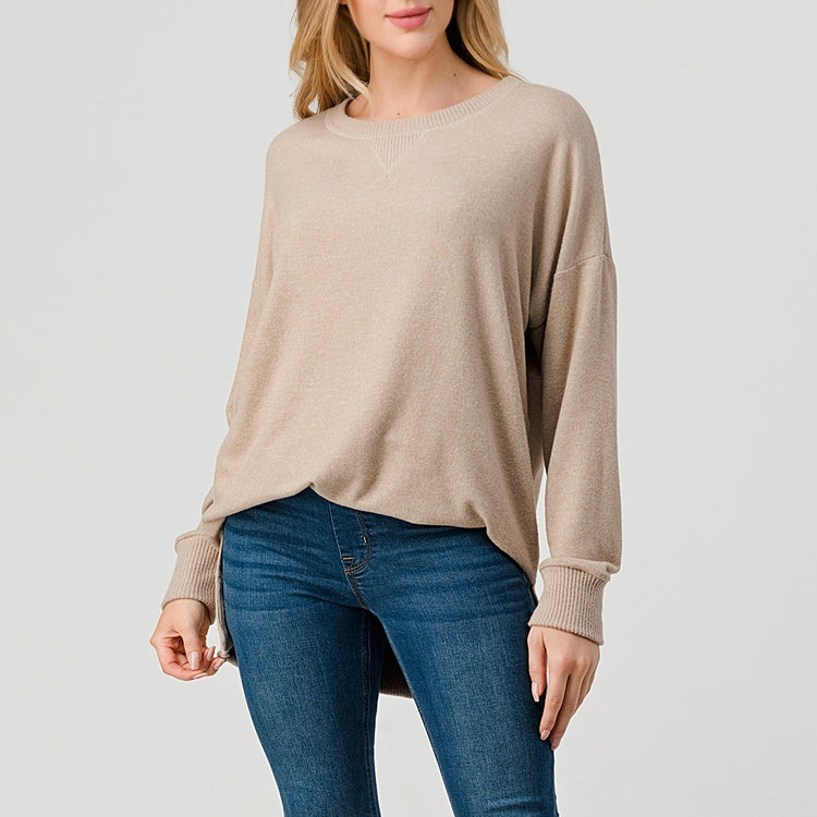 Long Sleeve Tunic - Beige