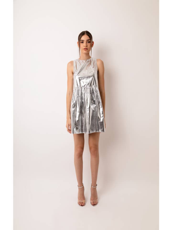 London Mini Dress - Silver