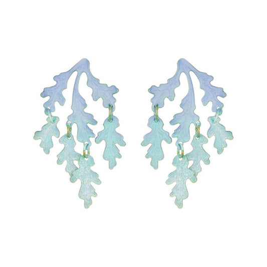 Weeping Oak Earrings - Azure