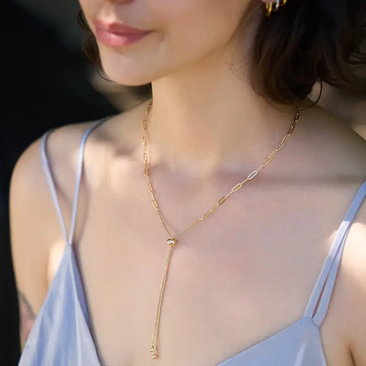 Redford Bolo Necklace - 18k Gold Plated