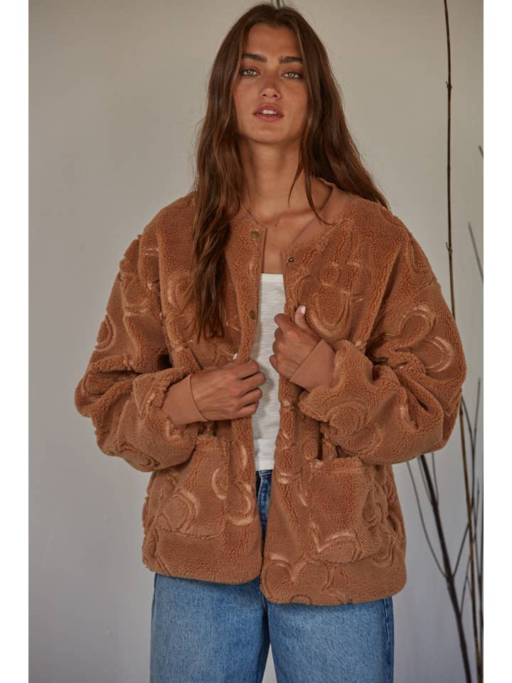 Euphoria Floral Jacket - Camel