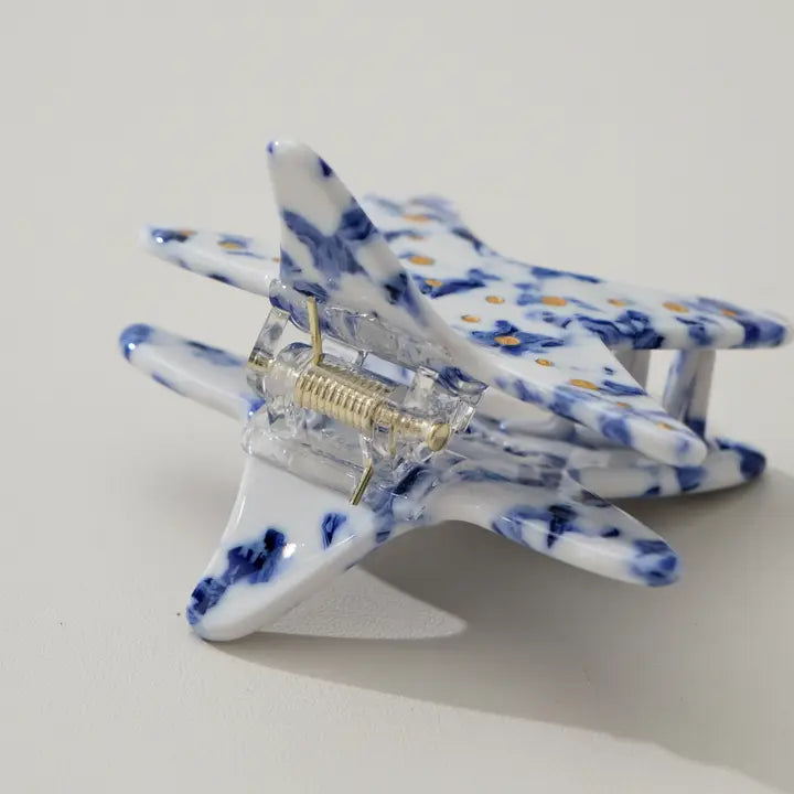 Coastal Blue Starfish Claw Clip - Medium