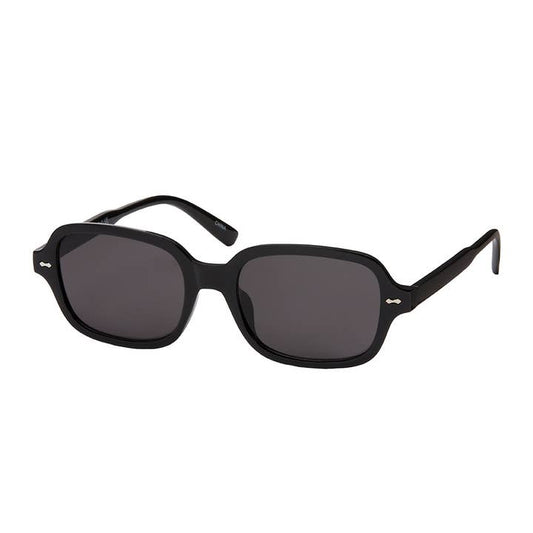 Heritage Rounded Rectangle Sunglasses - Solid Black