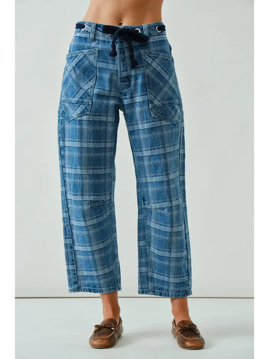 Barrel Pant - Plaid