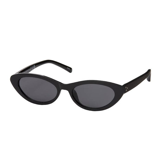Rose Oval Sunglasses - Black