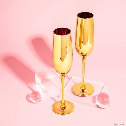 Barbie Champagne Flutes - Dreamhouse Gold