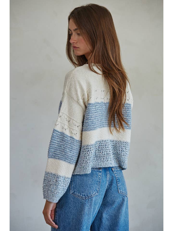 Talia Sweater - Natural Blue