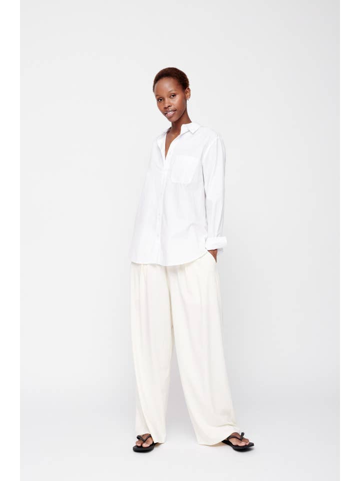 Gaia Poplin Shirt - White