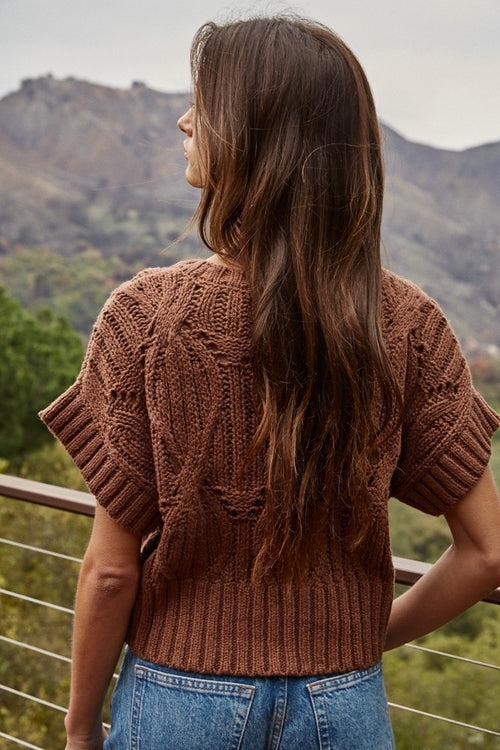 Cali Crochet Top - Dark Brown