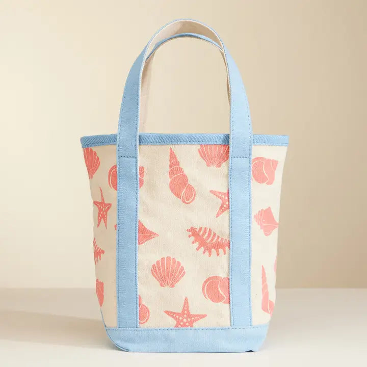 Canvas Tote Bag - Sea Shell Blue