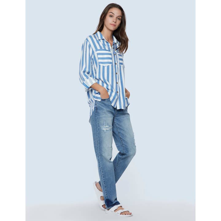 Regal Stripe Shirt - Regal Blue Stripes