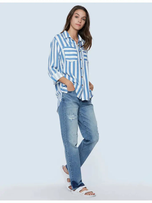 Regal Stripe Shirt - Blue Stripe