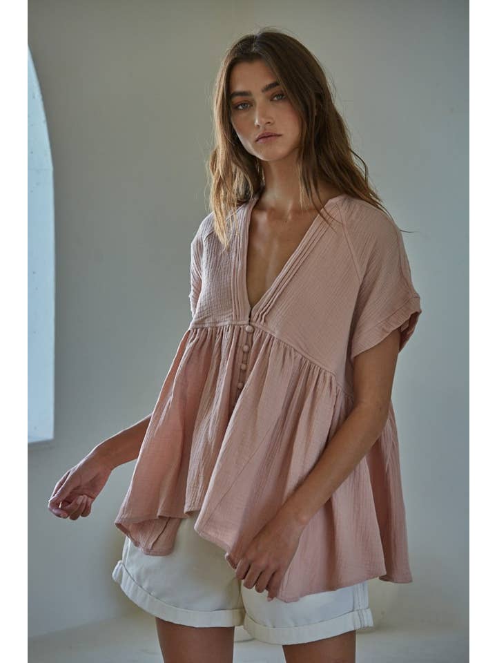 Aurelia Top - Dusty Pink