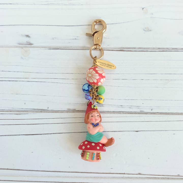 Bag Charm - Sage The Garden Gnome