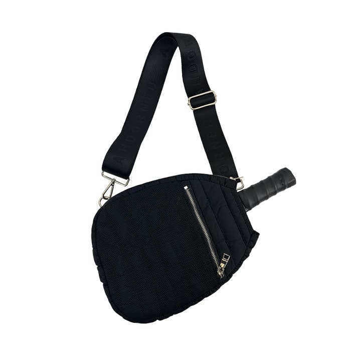 Poppy Pickleball Paddle Crossbody - Black