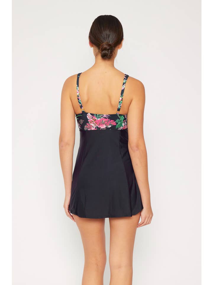 Skirted Maillot Swimsuit - Lily Black