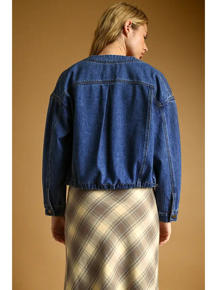 Pocket Front Jacket - Denim