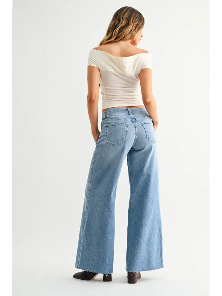 Super Wide Leg Stretch - Light Denim