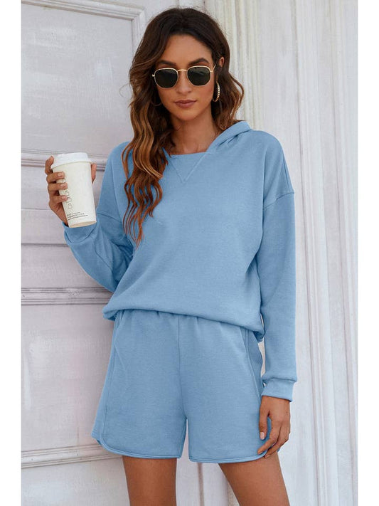 Hooded Lounge Set - Blue