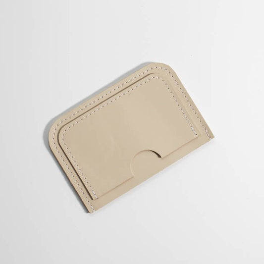 Leather Card Case - Almond
