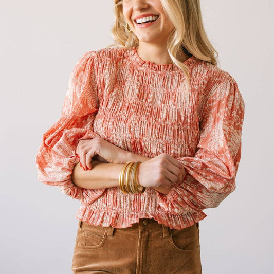 Hali Top - Rose Gilded Palm