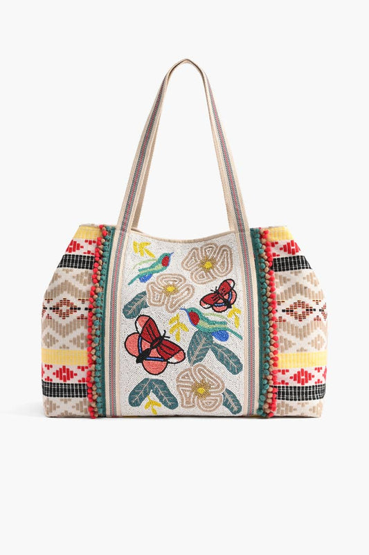 Butterfly Embellished Tote