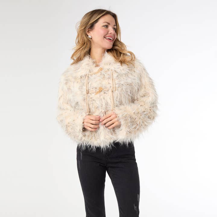 Giana Faux Fur Jacket - Natural