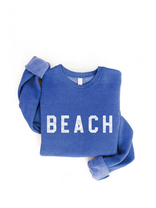 Beach Sweatshirt - Heather Royal